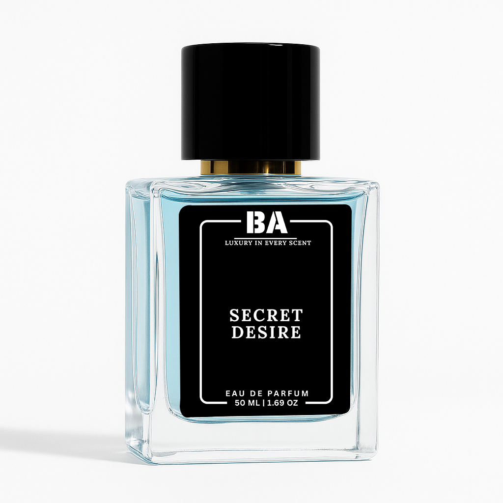 Secret Desire Eau de Parfum 50ml luxury fragrance bottle with black square cap