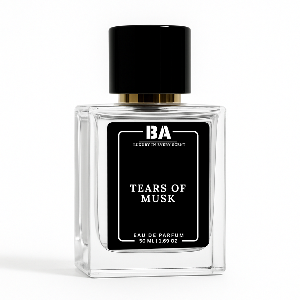 Tears of Musk Eau de Parfum 50ml fragrance bottle with sleek black label